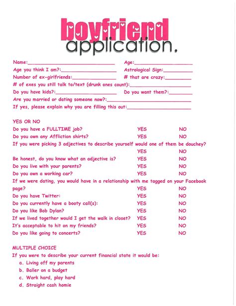 Pin by Michael on Funnies Girlfriend application, Boyfriend application, Friend application