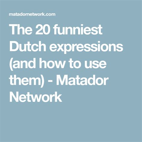 funny dutch sayings that are profane