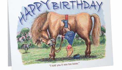 Funny Little Horse Birthday Card Happy