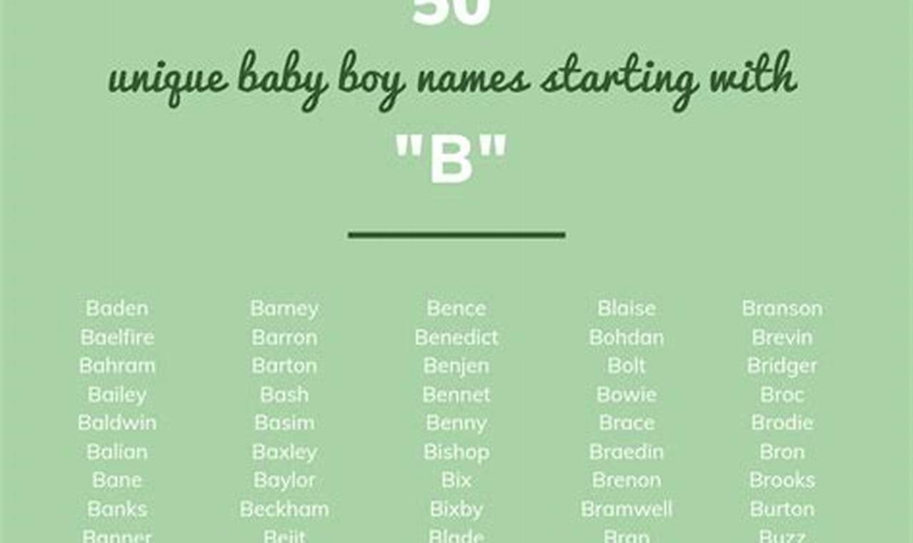 How to Choose Funny Baby Names That Start With B