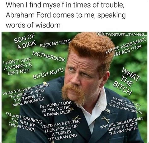 funny sayings from abraham twd