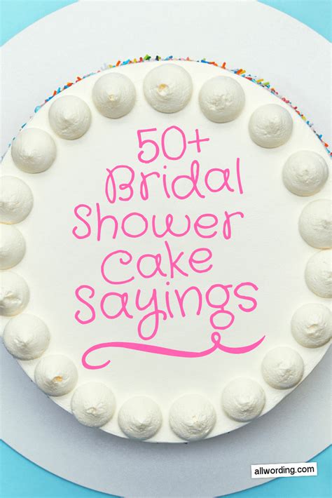 funny sayings to put on a bridal shower cake