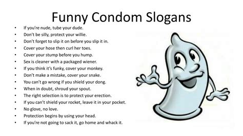 funny sayings to put on a condom