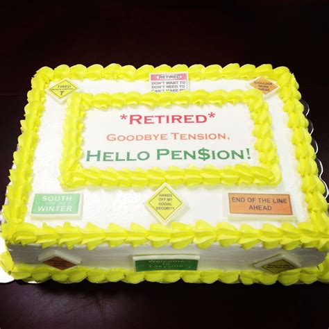 funny sayings to put on retirement cake