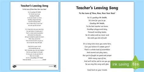 funny songs to say goodbye to a retiring teacher