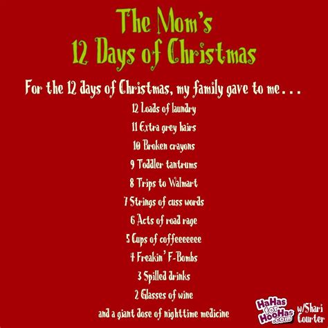 funny 12 days of christmas song