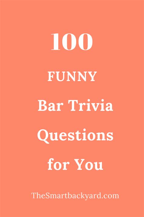 Funny Bar Questions