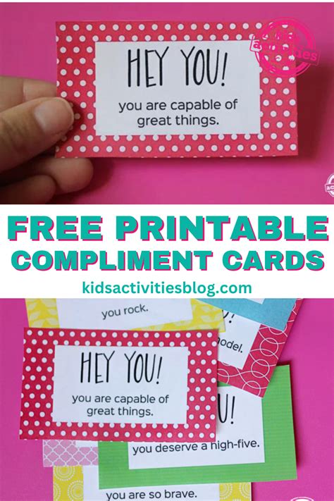 Funny Compliment Cards Printable
