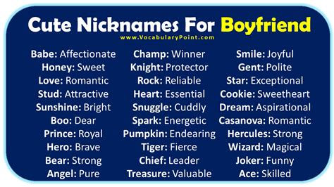 funny cute pet names for boyfriend