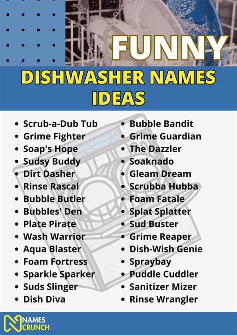 Funny Dishwasher Names
