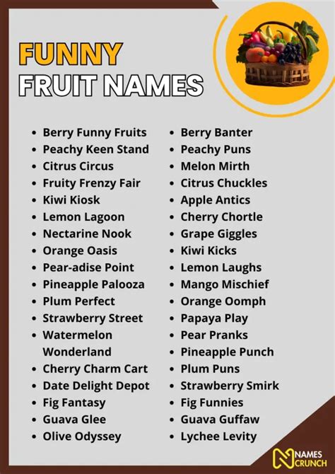 Funny Fruit Name
