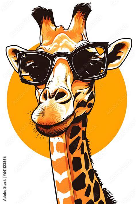 Funny Giraffe Painting by BunnytheDuck on Etsy