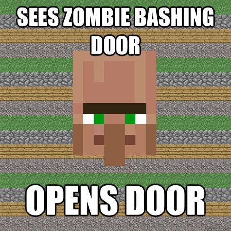 funny minecraft villager memes