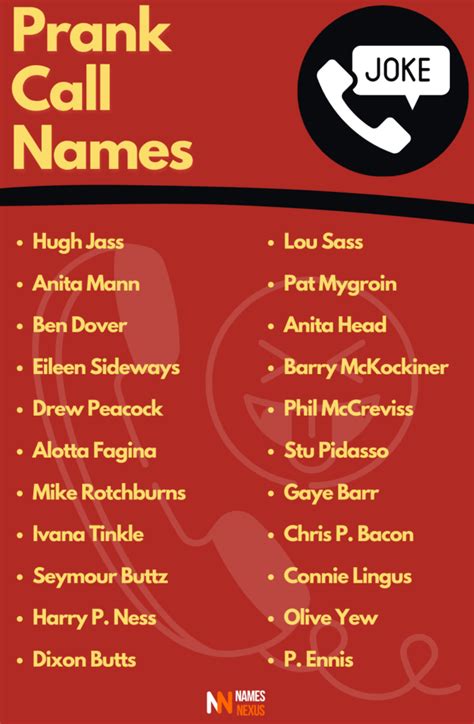 funny names for phone calls