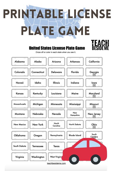 Funny Printable License Plate