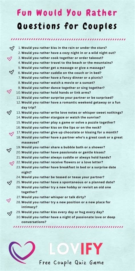 Funny Question Games For Couples