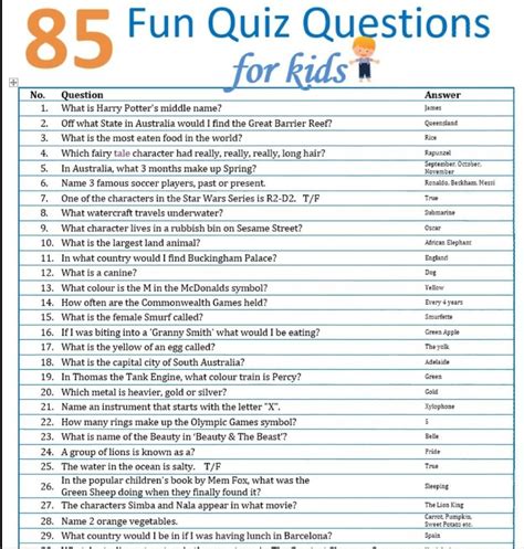 funny quiz questions and answers general knowledge