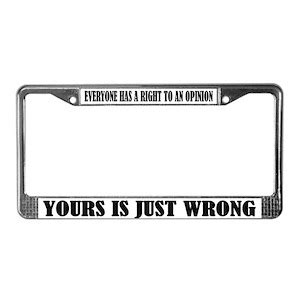 funny sayings license plate frames