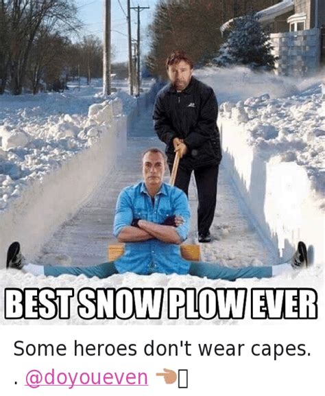Funny Snow Plow Driver