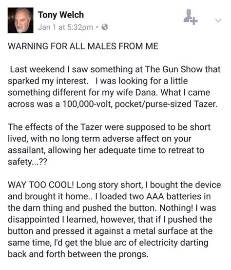 funny story about taser for wife