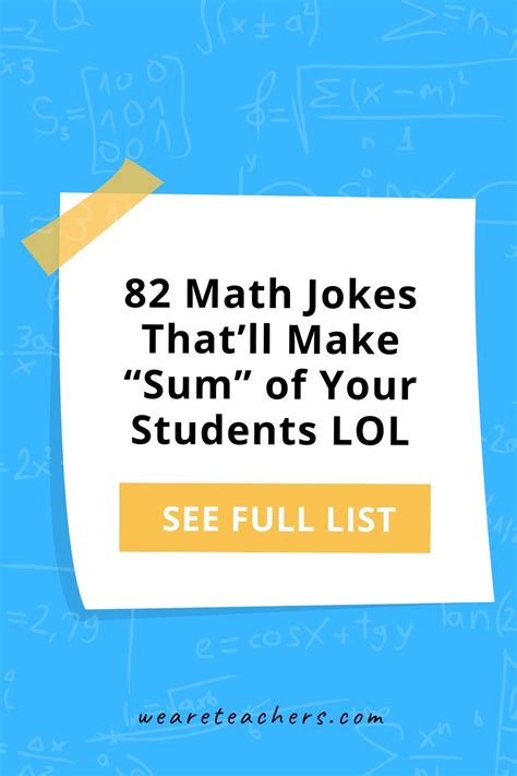 funny things to say in math class