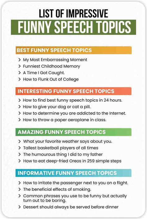 funny topics for presentation for students