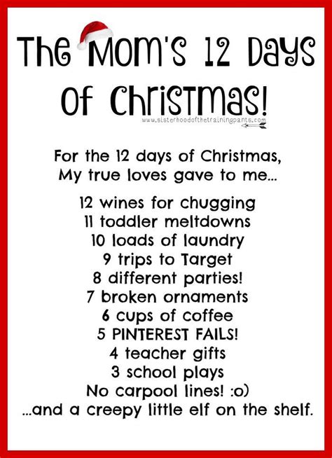 funny version of twelve days of christmas