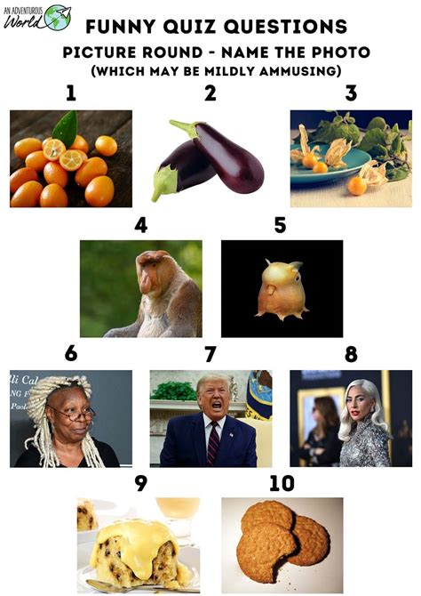 Printable Funny Picture Quiz With Answers Printable JD
