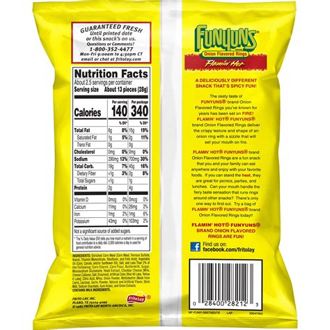 funyuns chips nutrition