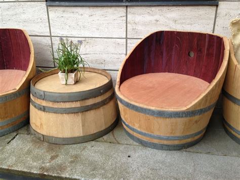 furniture made from wine barrels