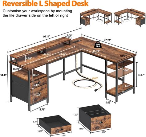 furologee l shaped desk