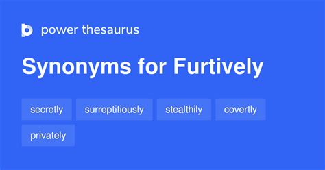 furtively definition and antonyms