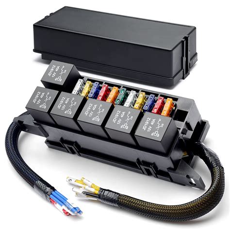 Automotive 6 Way Blade Fuse Relay Box With Prewired Daier