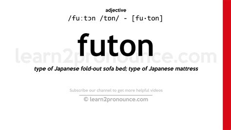 Futon Word Definition
