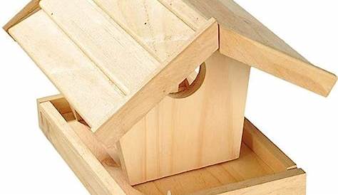 Vogelfutterhaus Vogel-Futterhaus-Bausatz Aus Holz, Nistkasten Mit Dach