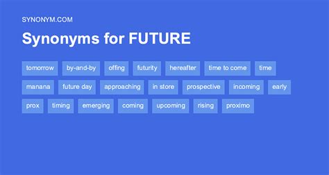 future synonyms and antonyms