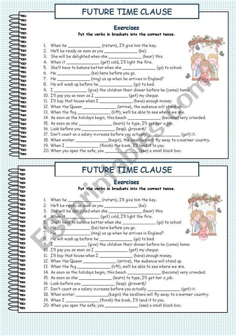 Future Time Clauses Exercises Pdf