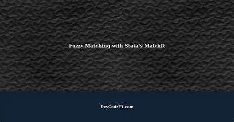 fuzzy matching in stata