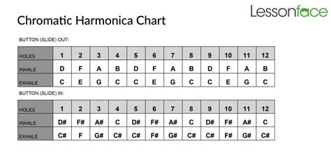 G Harmonica Chords Chart