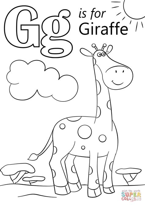 g is for coloring page