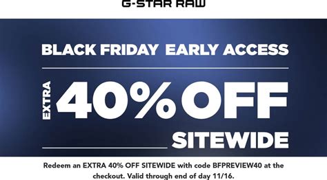 G Star Raw Online Promo Code
