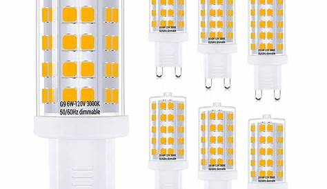 G9 Led Dimmable 6w LED Bulb, 6 Watt, 500 Lumen, 50W Halogen Bulbs