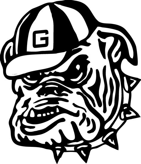 ga bulldog logo black and white