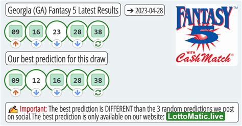 ga fantasy 5 lottery results