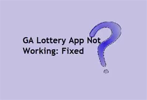 ga lottery website not working