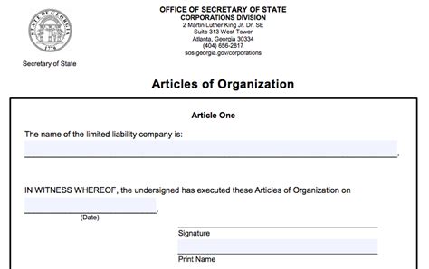 ga secretary of state llc forms