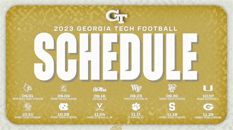 ga tech football 2023 schedule