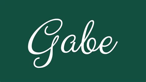 gabe in cursive