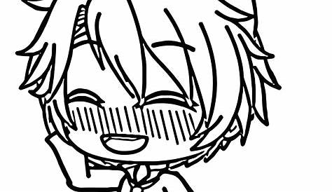 Gacha Coloring Page Boy Image Four Cool Boys In Gacha Coloring Page