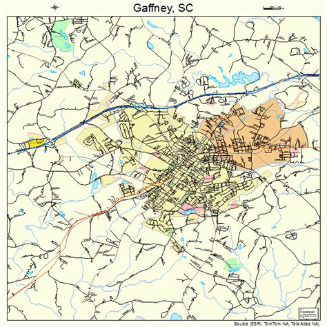 Gaffney Sc Zip Code Map